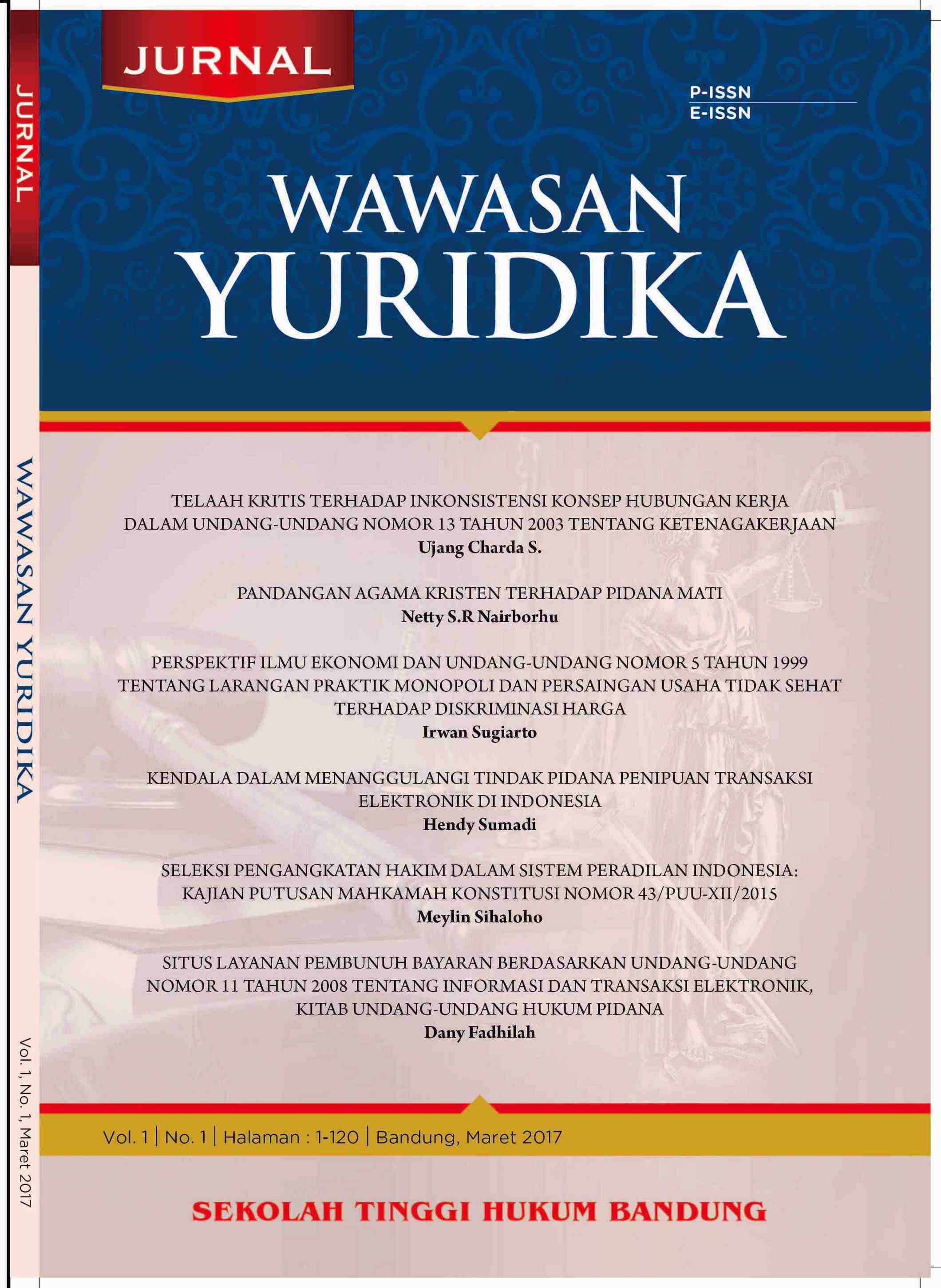 PADANGAN AGAMA KRISTEN TERHADAP PIDANA MATI